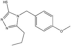 4-[(4-methoxyphenyl)methyl]-5-propyl-4H-1,2,4-triazole-3-thiol Struktur