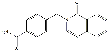 4-[(4-oxo-3,4-dihydroquinazolin-3-yl)methyl]benzene-1-carbothioamide Structure