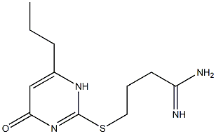 4-[(4-oxo-6-propyl-1,4-dihydropyrimidin-2-yl)sulfanyl]butanimidamide