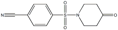 4-[(4-oxopiperidine-1-)sulfonyl]benzonitrile 结构式