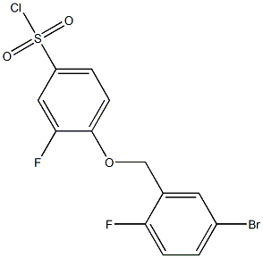 4-[(5-bromo-2-fluorophenyl)methoxy]-3-fluorobenzene-1-sulfonyl chloride