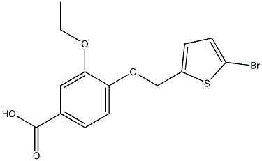 4-[(5-bromothiophen-2-yl)methoxy]-3-ethoxybenzoic acid,,结构式