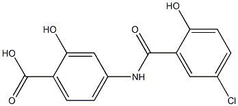4-[(5-chloro-2-hydroxybenzene)amido]-2-hydroxybenzoic acid 结构式