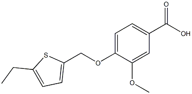 4-[(5-ethylthiophen-2-yl)methoxy]-3-methoxybenzoic acid Structure
