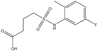 4-[(5-fluoro-2-methylphenyl)sulfamoyl]butanoic acid Struktur