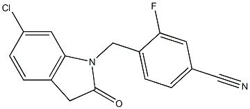  4-[(6-chloro-2-oxo-2,3-dihydro-1H-indol-1-yl)methyl]-3-fluorobenzonitrile