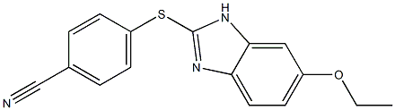 4-[(6-ethoxy-1H-1,3-benzodiazol-2-yl)sulfanyl]benzonitrile Structure