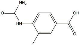 4-[(aminocarbonyl)amino]-3-methylbenzoic acid 化学構造式