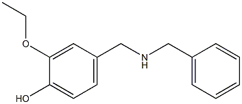 4-[(benzylamino)methyl]-2-ethoxyphenol,,结构式