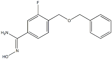 4-[(benzyloxy)methyl]-3-fluoro-N'-hydroxybenzenecarboximidamide Struktur