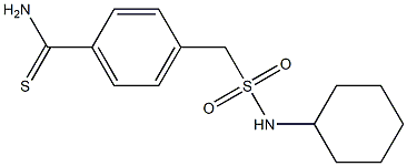 4-[(cyclohexylsulfamoyl)methyl]benzene-1-carbothioamide 化学構造式
