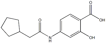 4-[(cyclopentylacetyl)amino]-2-hydroxybenzoic acid,,结构式