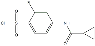 4-[(cyclopropylcarbonyl)amino]-2-fluorobenzenesulfonyl chloride Structure