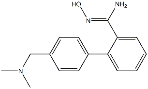 4'-[(dimethylamino)methyl]-N'-hydroxy-1,1'-biphenyl-2-carboximidamide 化学構造式