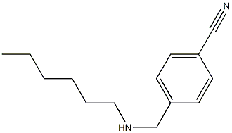 4-[(hexylamino)methyl]benzonitrile,,结构式