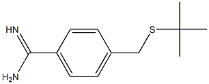 4-[(tert-butylsulfanyl)methyl]benzene-1-carboximidamide 化学構造式