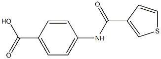 4-[(thien-3-ylcarbonyl)amino]benzoic acid,,结构式