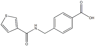 4-[(thiophen-3-ylformamido)methyl]benzoic acid,,结构式