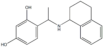 4-[1-(1,2,3,4-tetrahydronaphthalen-1-ylamino)ethyl]benzene-1,3-diol 结构式