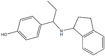 4-[1-(2,3-dihydro-1H-inden-1-ylamino)propyl]phenol 结构式