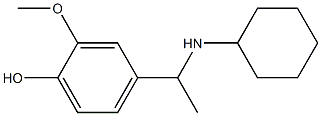 4-[1-(cyclohexylamino)ethyl]-2-methoxyphenol 结构式