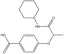 4-[1-(cyclohexylcarbamoyl)ethoxy]benzoic acid,,结构式