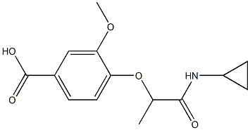 4-[1-(cyclopropylcarbamoyl)ethoxy]-3-methoxybenzoic acid,,结构式