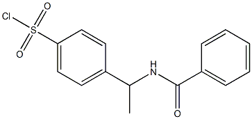4-[1-(phenylformamido)ethyl]benzene-1-sulfonyl chloride Structure