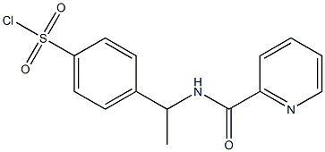 4-[1-(pyridin-2-ylformamido)ethyl]benzene-1-sulfonyl chloride 化学構造式