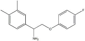 4-[1-amino-2-(4-fluorophenoxy)ethyl]-1,2-dimethylbenzene 结构式