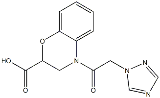  4-[2-(1H-1,2,4-triazol-1-yl)acetyl]-3,4-dihydro-2H-1,4-benzoxazine-2-carboxylic acid