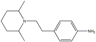 4-[2-(2,6-dimethylpiperidin-1-yl)ethyl]aniline,,结构式