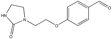 4-[2-(2-oxoimidazolidin-1-yl)ethoxy]benzaldehyde 化学構造式