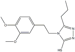 4-[2-(3,4-dimethoxyphenyl)ethyl]-5-propyl-4H-1,2,4-triazole-3-thiol 结构式