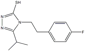 4-[2-(4-fluorophenyl)ethyl]-5-(propan-2-yl)-4H-1,2,4-triazole-3-thiol 化学構造式