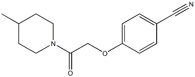 4-[2-(4-methylpiperidin-1-yl)-2-oxoethoxy]benzonitrile,,结构式