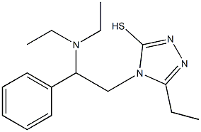 4-[2-(diethylamino)-2-phenylethyl]-5-ethyl-4H-1,2,4-triazole-3-thiol,,结构式