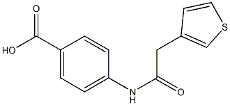 4-[2-(thiophen-3-yl)acetamido]benzoic acid Struktur