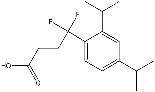 4-[2,4-bis(propan-2-yl)phenyl]-4,4-difluorobutanoic acid 化学構造式