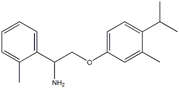 4-[2-amino-2-(2-methylphenyl)ethoxy]-2-methyl-1-(propan-2-yl)benzene Struktur