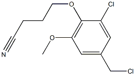 4-[2-chloro-4-(chloromethyl)-6-methoxyphenoxy]butanenitrile