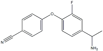 4-[4-(1-aminoethyl)-2-fluorophenoxy]benzonitrile 结构式