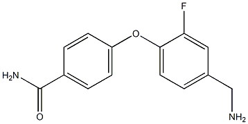 4-[4-(aminomethyl)-2-fluorophenoxy]benzamide Struktur