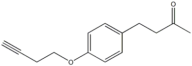 4-[4-(but-3-ynyloxy)phenyl]butan-2-one Struktur