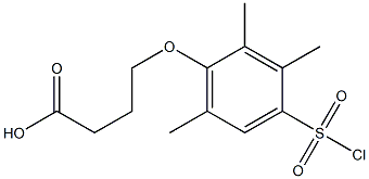 4-[4-(chlorosulfonyl)-2,3,6-trimethylphenoxy]butanoic acid Structure