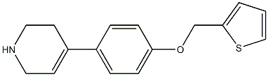 4-[4-(thiophen-2-ylmethoxy)phenyl]-1,2,3,6-tetrahydropyridine Struktur