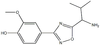 4-[5-(1-amino-2-methylpropyl)-1,2,4-oxadiazol-3-yl]-2-methoxyphenol Structure