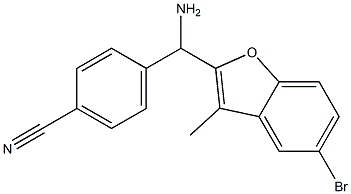 4-[amino(5-bromo-3-methyl-1-benzofuran-2-yl)methyl]benzonitrile