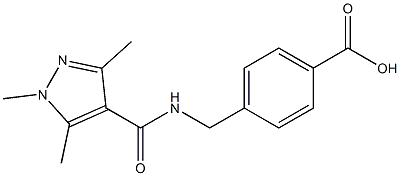 4-{[(1,3,5-trimethyl-1H-pyrazol-4-yl)formamido]methyl}benzoic acid Structure