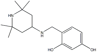 4-{[(2,2,6,6-tetramethylpiperidin-4-yl)amino]methyl}benzene-1,3-diol Structure